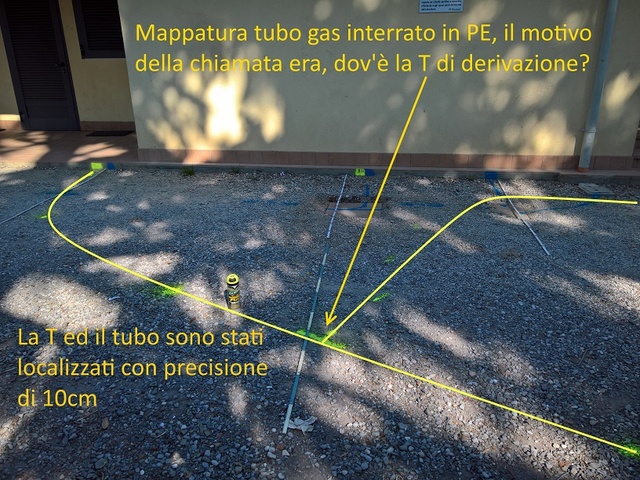 Mappatura tubo gas pe interrato