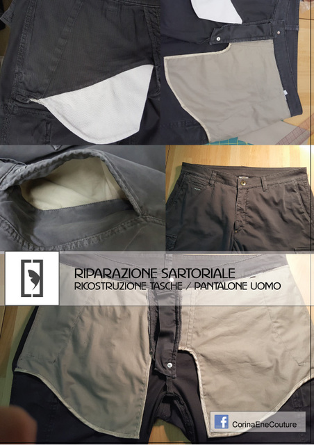 Ricostruzione tasche pantalone