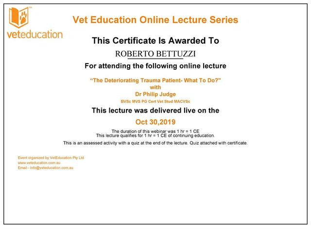Certificato vet tech