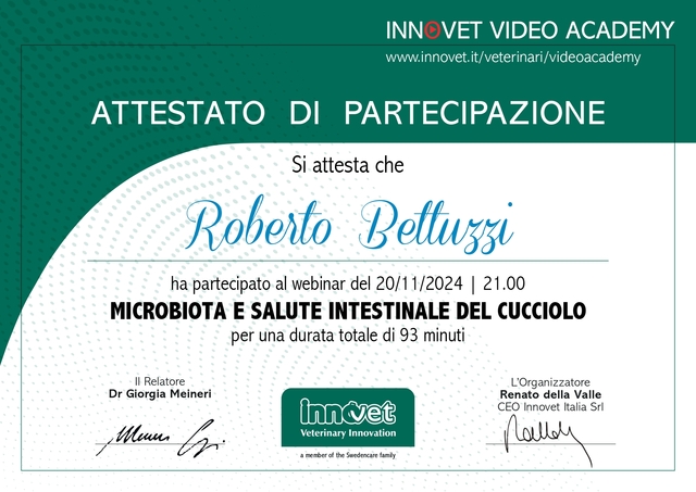 Attestato innovet microbiota